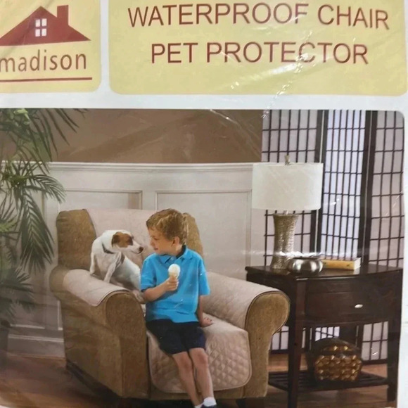 Waterproof Slipcovers Chair Seat Cover Removable Armchair Protector 32-43” - Picture 4 of 4